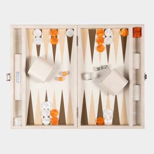 Beige Stingray Medium Backgammon