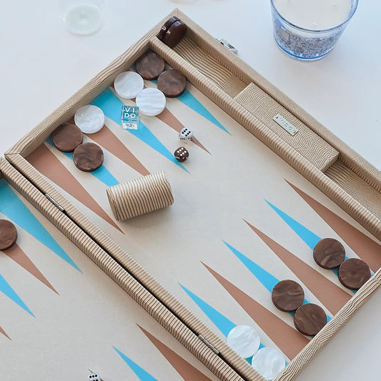 Sand Beige Lizard Large Backgammon - VIDO USA