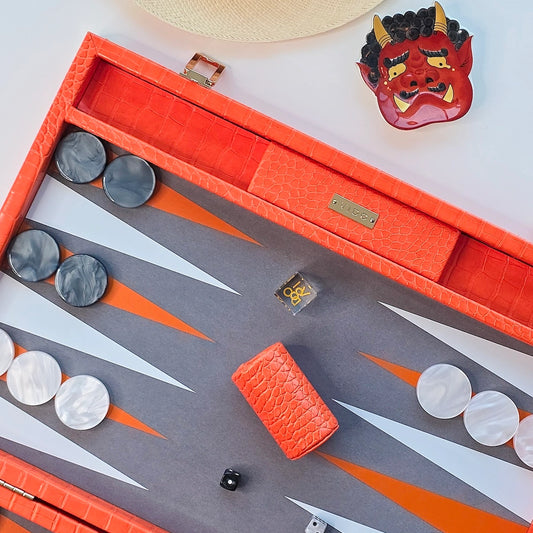 Tangelo Alligator Large Backgammon - VIDO USA