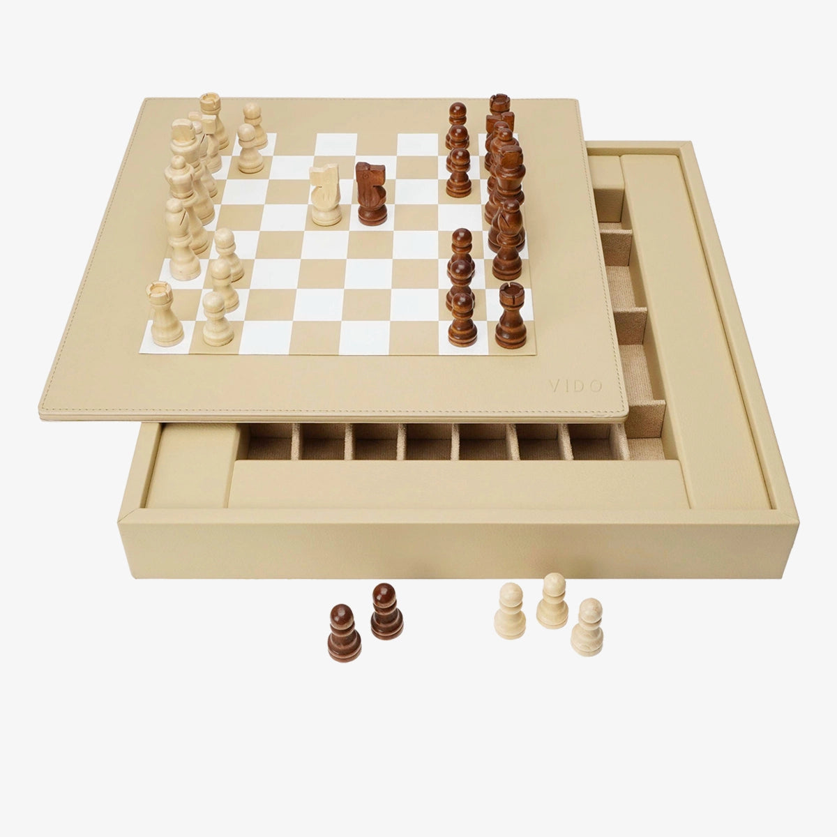 Sand Beige Chess Set - VIDO USA