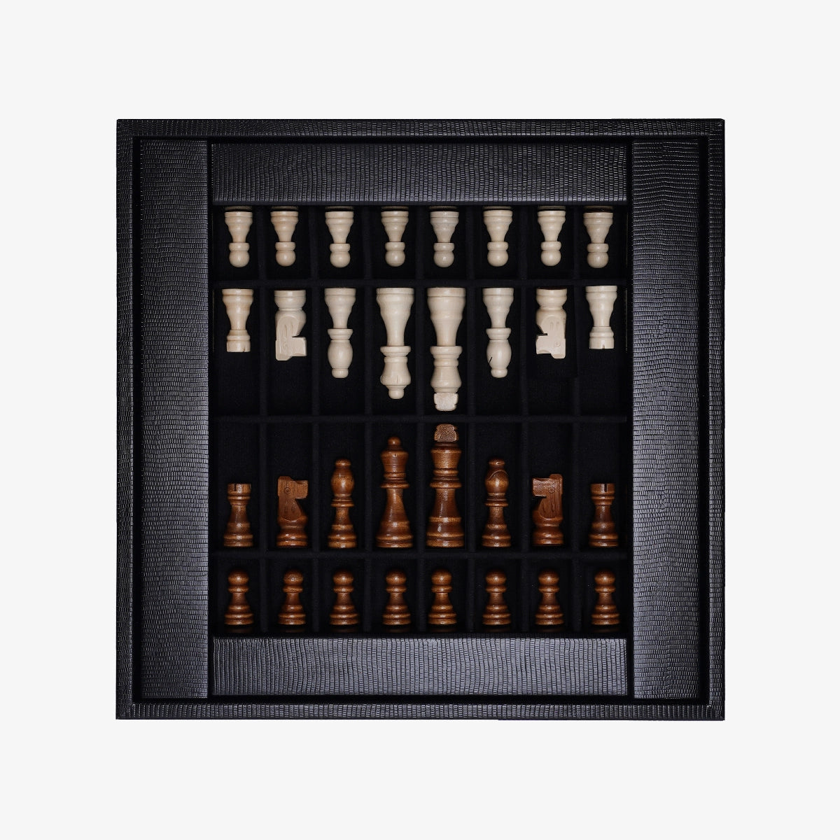 Jet Black Lizard Chess Set - VIDO USA