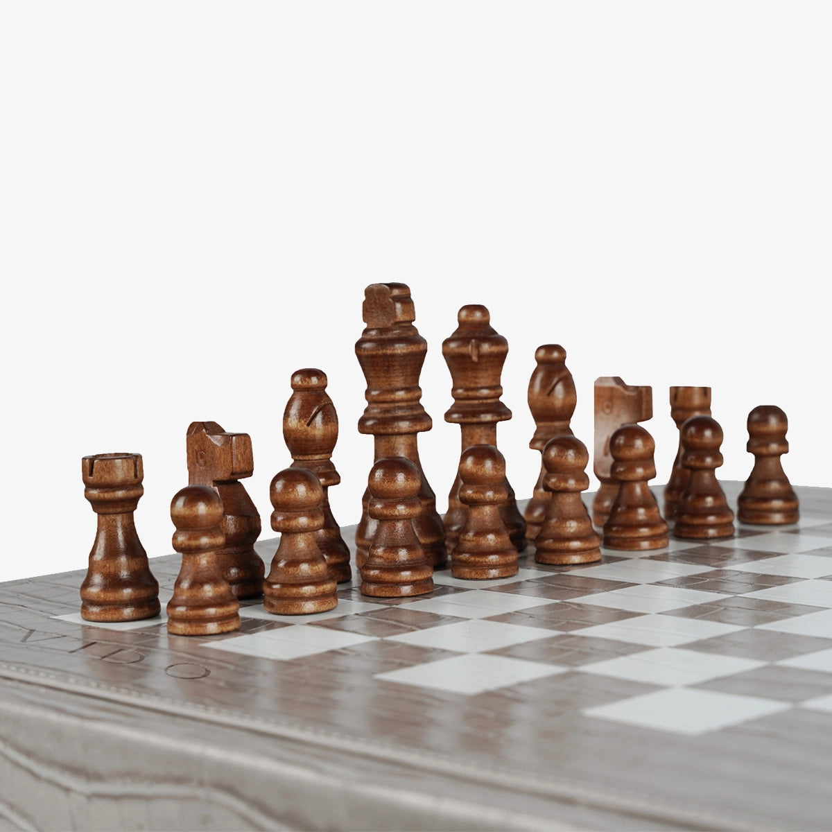 Mouse Grey Alligator Chess Set - VIDO USA