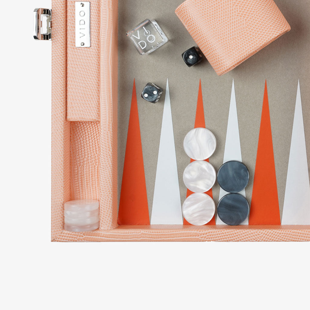 Apricot Lizard Medium Backgammon - VIDO USA