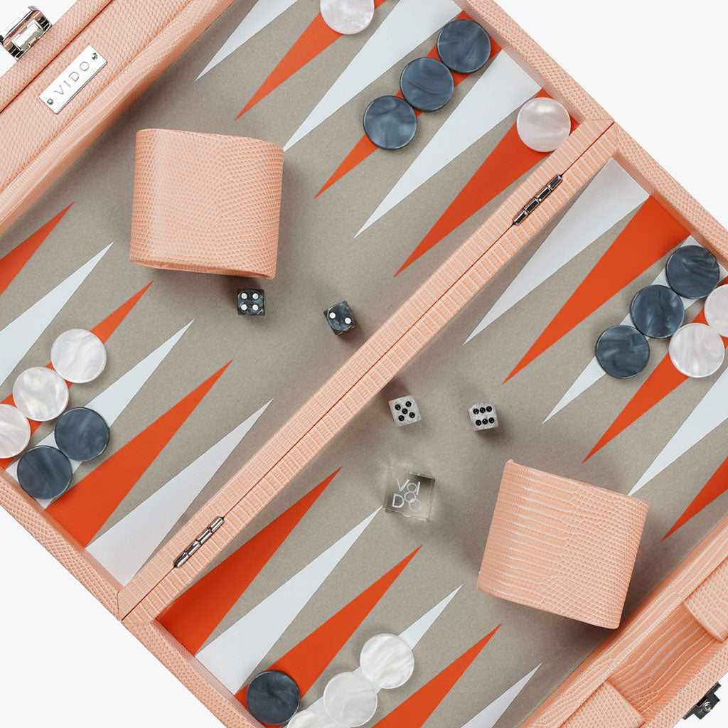 Apricot Lizard Medium Backgammon - VIDO USA