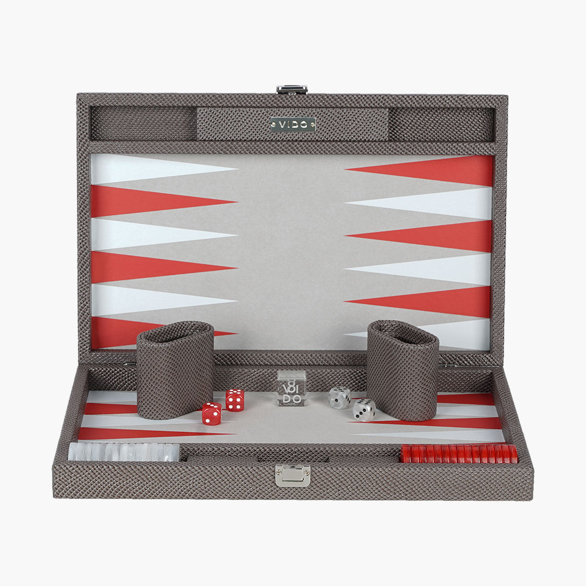 Taupe Grey Snake Medium Backgammon - VIDO USA