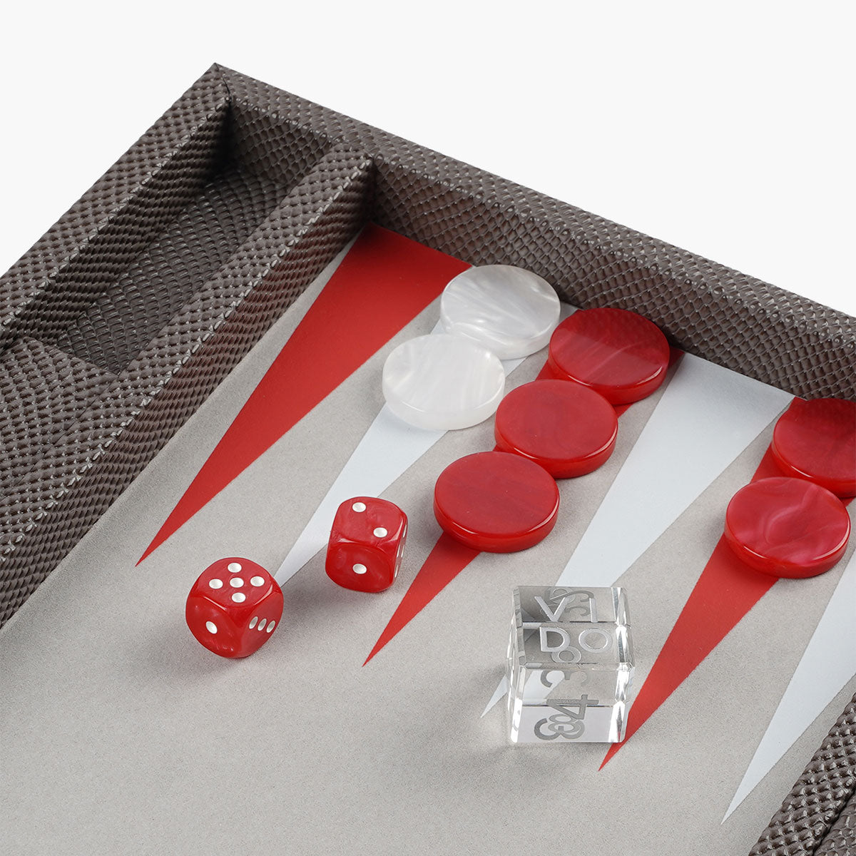 Taupe Grey Snake Medium Backgammon - VIDO USA