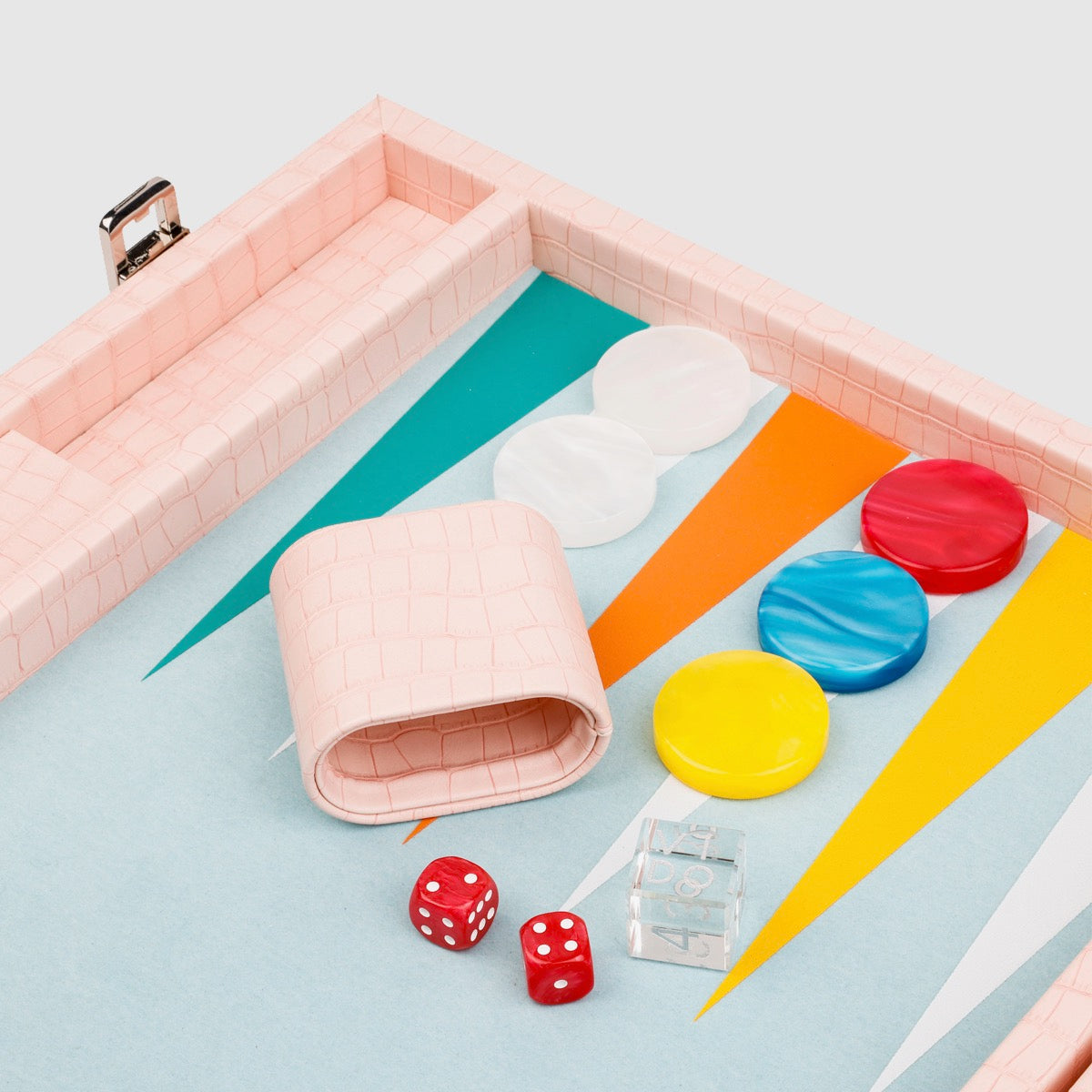 Pink Crocodile Large Backgammon - VIDO USA
