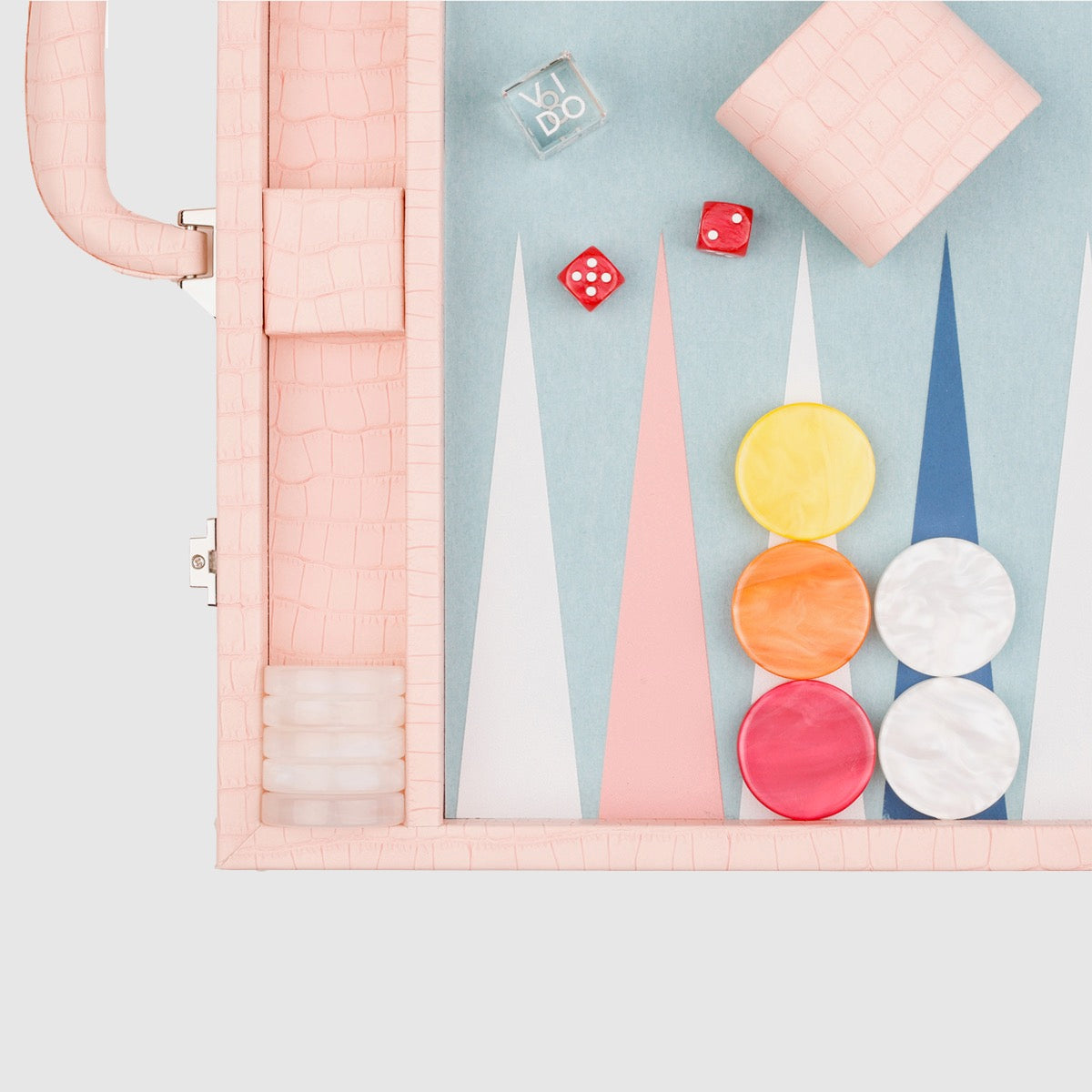 Pink Crocodile Large Backgammon - VIDO USA