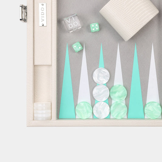 Pearl Lizard Medium Backgammon - VIDO USA