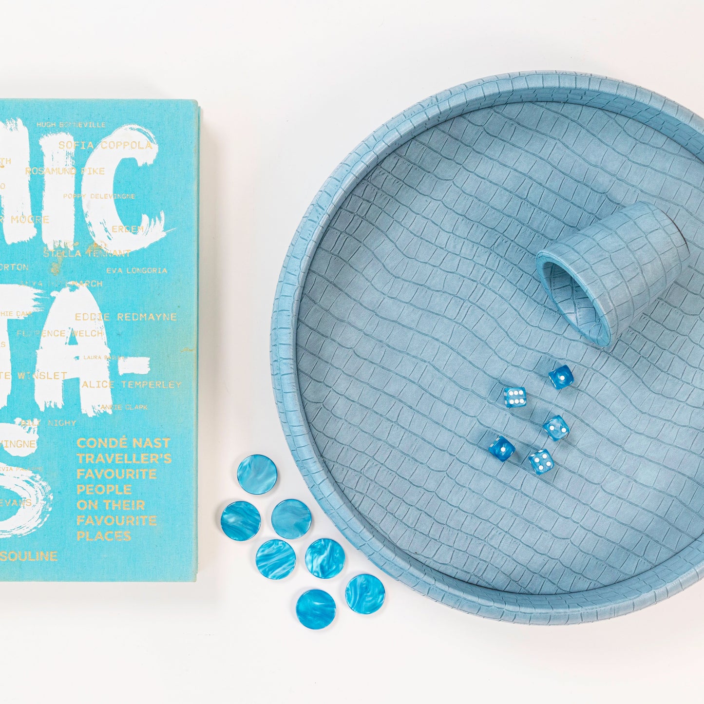 Blue Crocodile Dice Tray