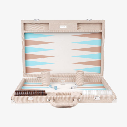 Sand Beige Lizard Large Backgammon