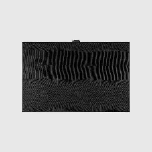 Jet Black Lizard Medium Backgammon