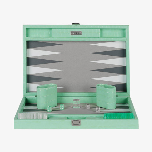 Mint Crocodile Medium Backgammon - VIDO USA
