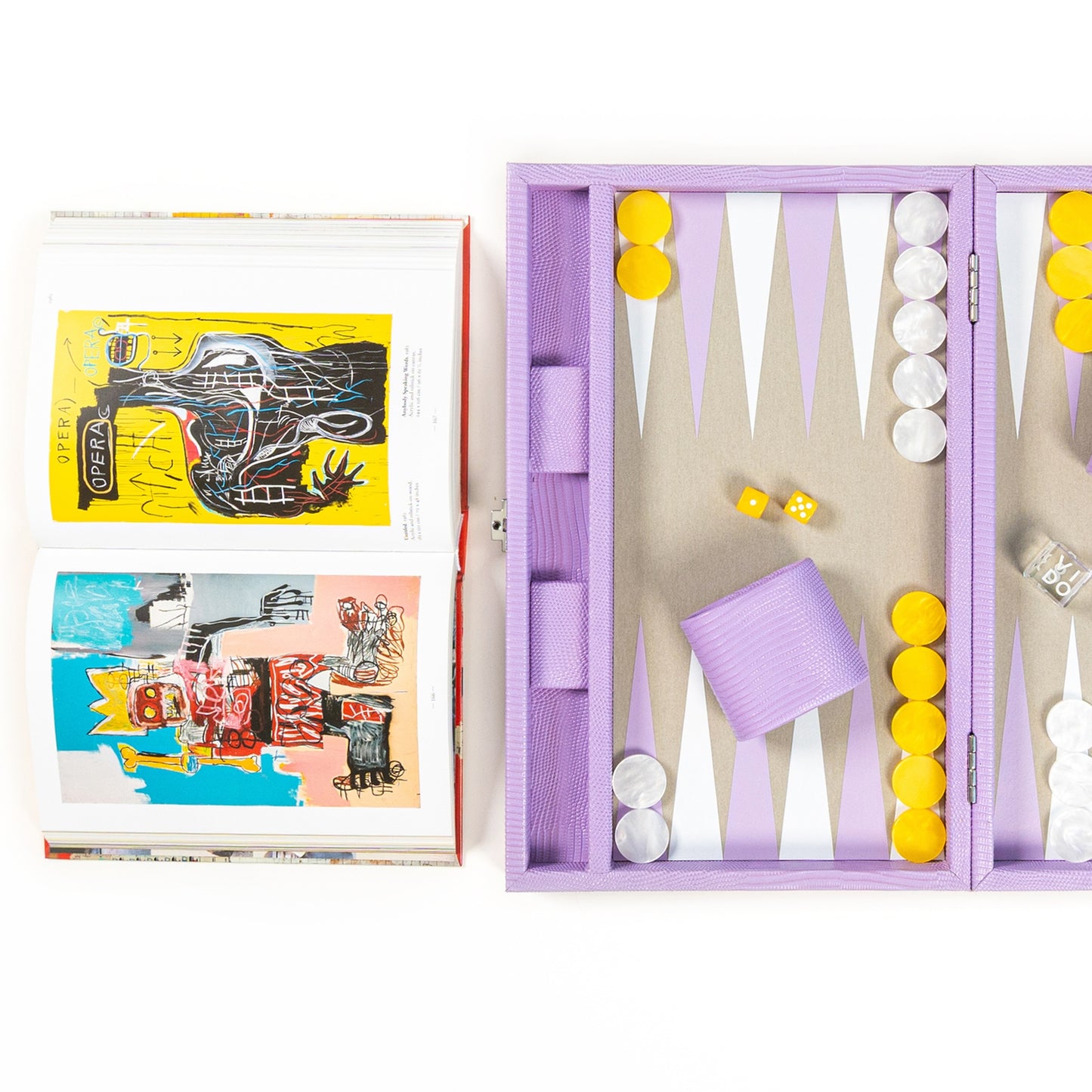 Lilac Lizard Medium Backgammon