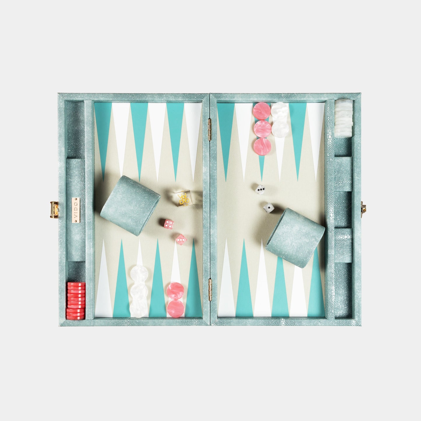 Ocean Green Stingray Medium Backgammon