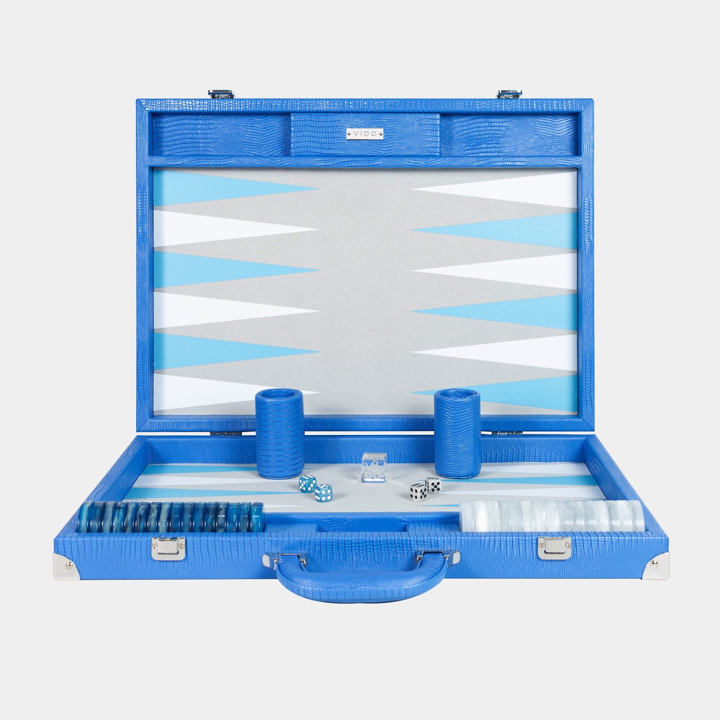 Royal Blue Lizard Large Backgammon