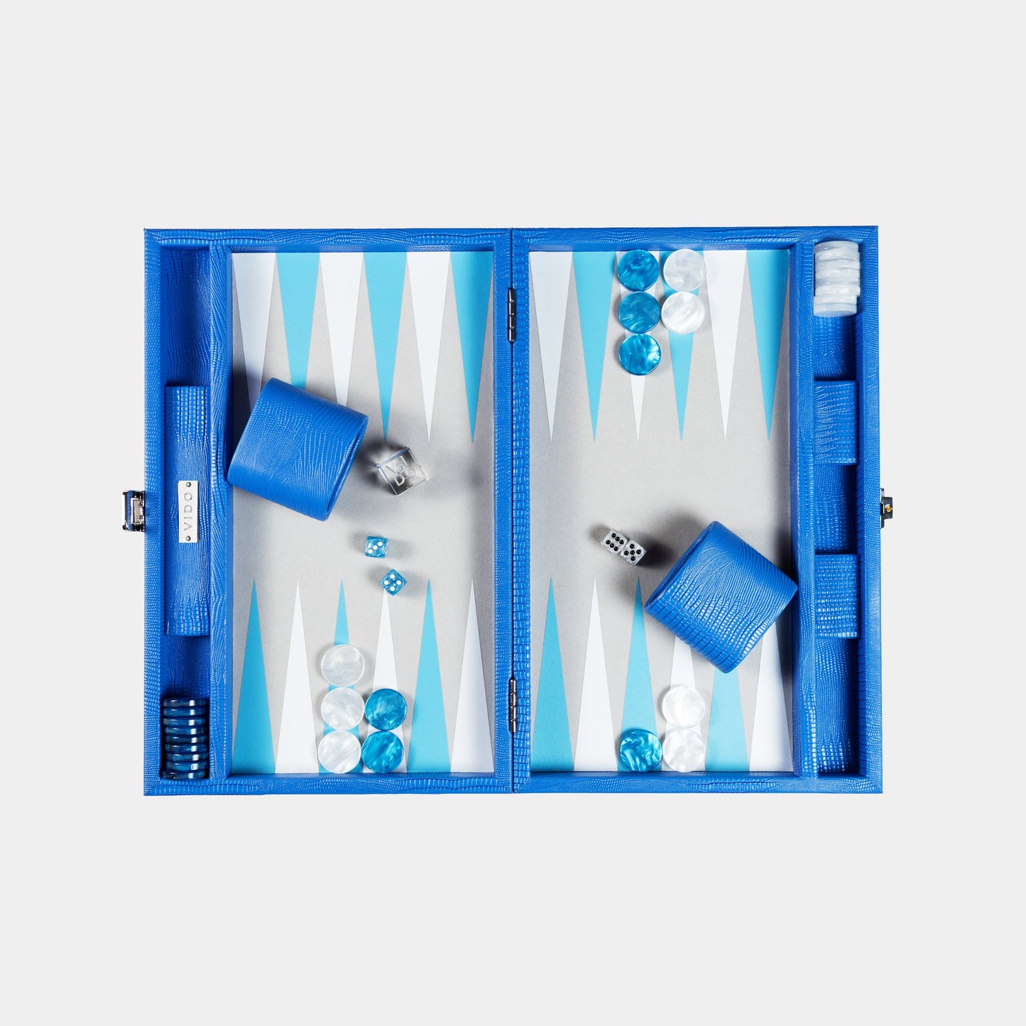 Royal Blue Lizard Medium Backgammon