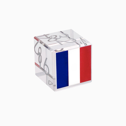 Crystal Doubling Cube - France Flag - VIDO USA