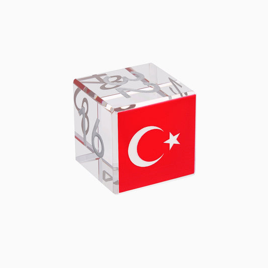 Crystal Doubling Cube - Turkey Flag - VIDO USA