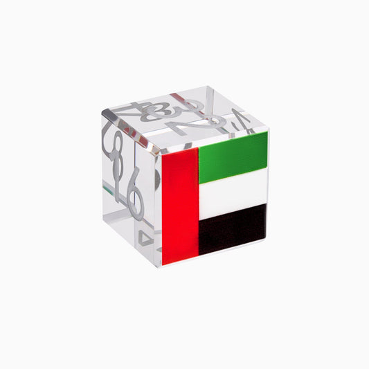 Crystal Doubling Cube - UAE Flag - VIDO USA