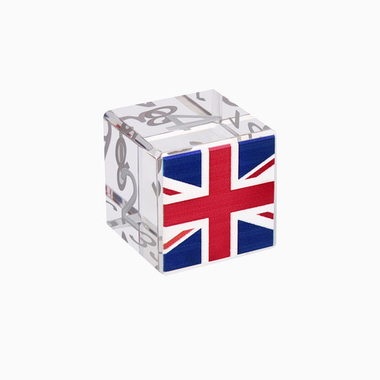 Crystal Doubling Cube - UK Flag - VIDO USA