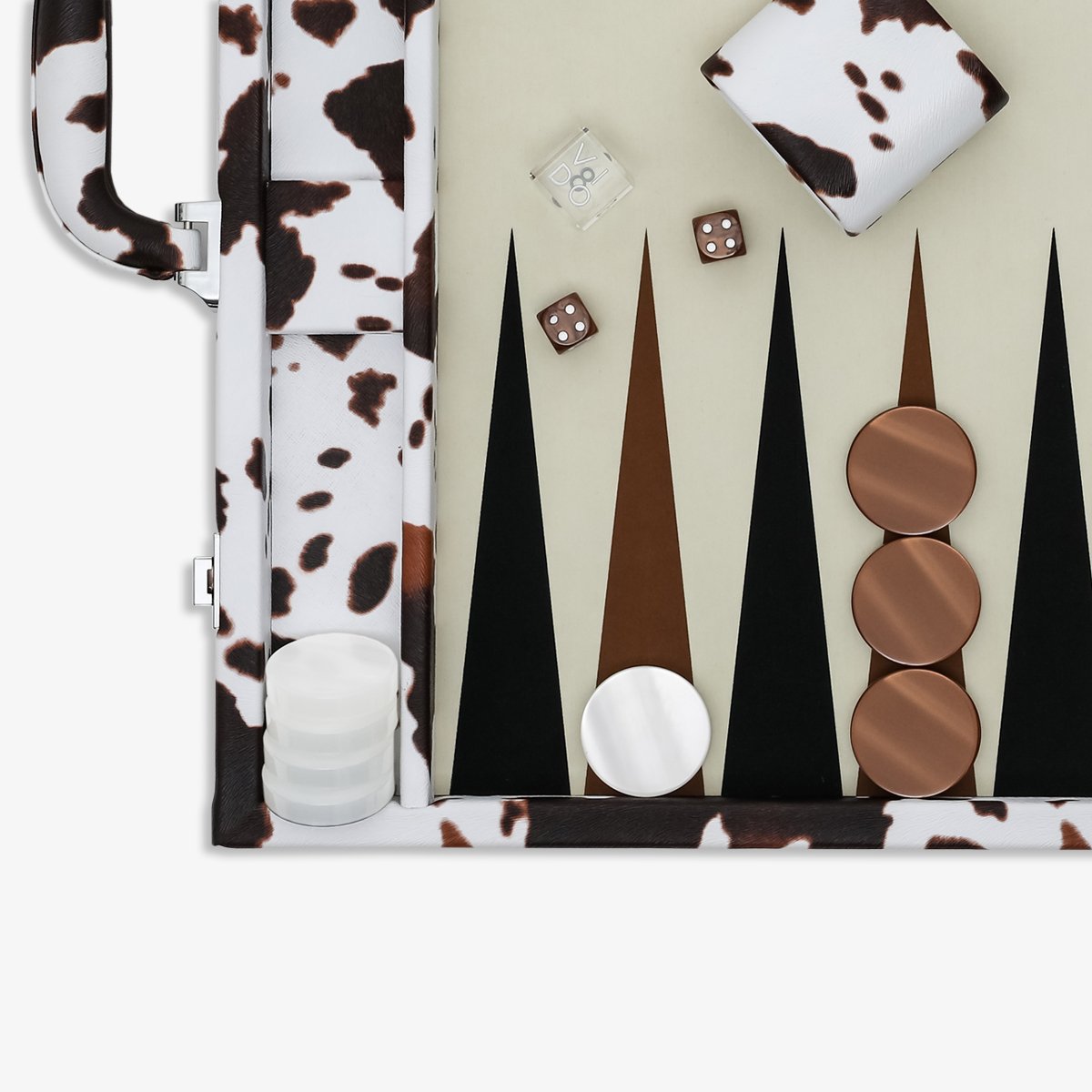 Cow Hide Large Backgammon - VIDO USA