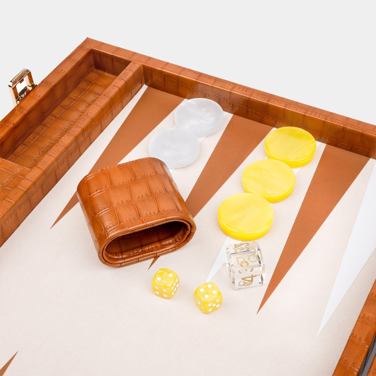 Chestnut Alligator Large Backgammon - VIDO USA