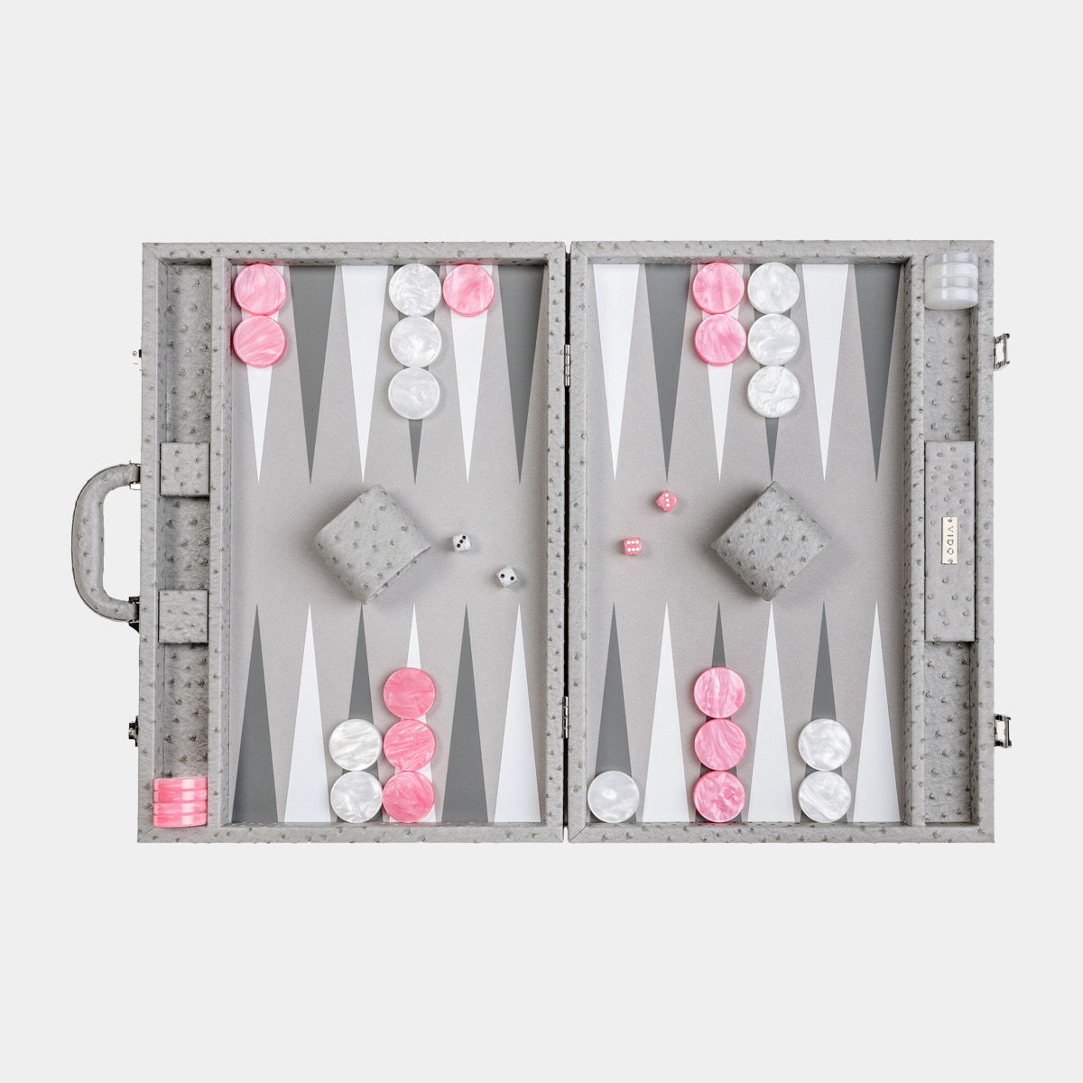 Grey Ostrich Large Backgammon - VIDO USA
